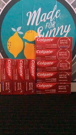 8-Colgate optic white toothpaste all for $16