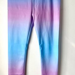 Blue Ombre Leggings, Medium 