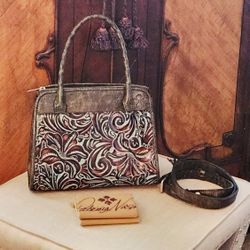 Patricia Nash Signature Hand Tooled Leather Handbag