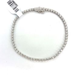 925 Sterling Silver 7” Lab Diamond Tennis Bracelet 4.35g 2CTW 21980382