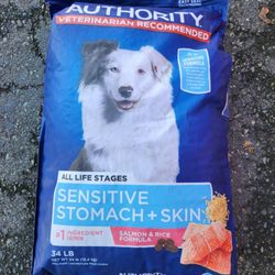 Authority 34lb dog food $45
