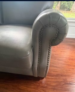 Faux leather sofa