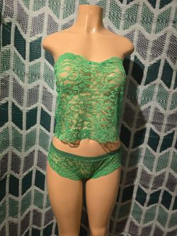 New Green 💚 Lingerie Set Stretch Size Large
