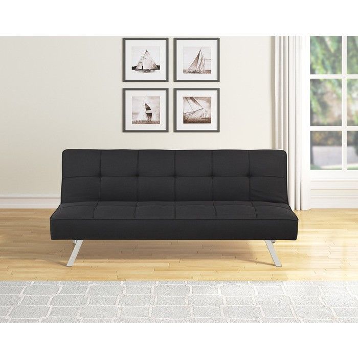 Brand New 67" x 39" Gray/Brown/Black Linen Or Black Faux Leather Sofa Futon