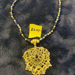 Beautiful Necklace With Heavy Pendant 