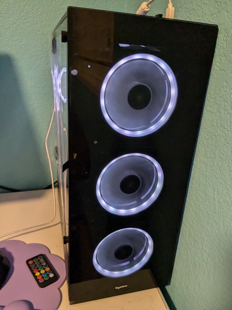 PC Tower And Keyboard