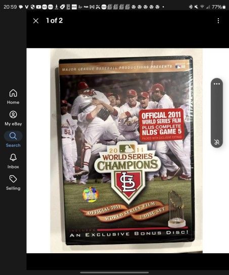 2011World Series Champions St. Louis Cardinals 2 Disc Set (DVD) Factory Sealed