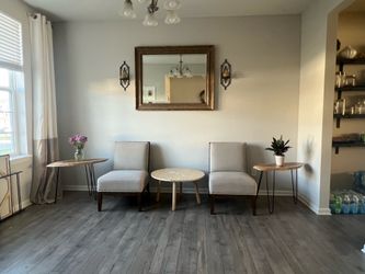 Accent Chairs & Side Tables Set – Modern Living Room Furniture