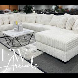 Brand New Plush Super Comfy Corduroy Sectional Set 