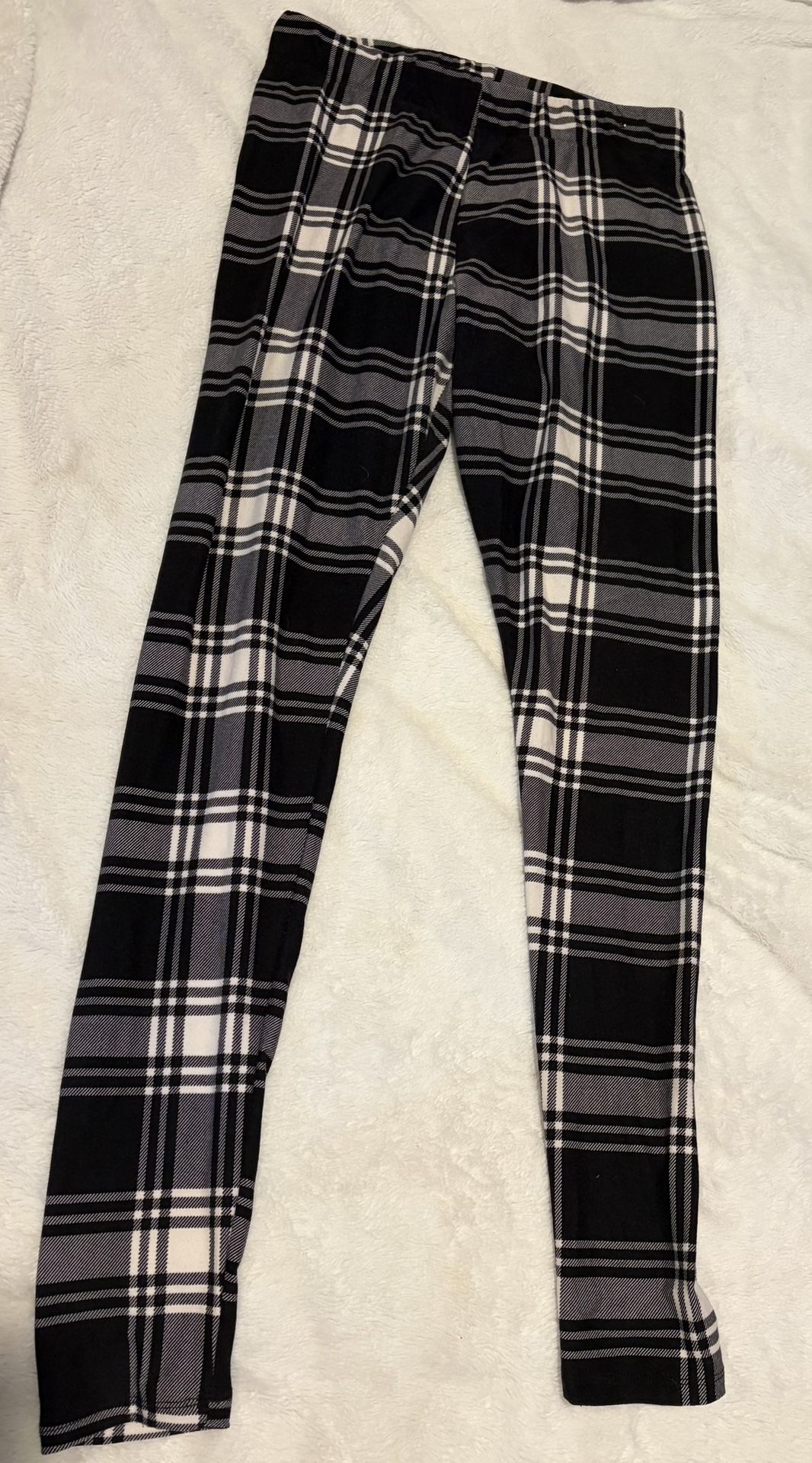 Rue21 Black and White Plaid Leggings