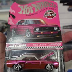 Hot Wheels RLC Pink 1969 Chevy Camaro SS