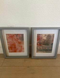 Abstract Wall Art in Gray Frames