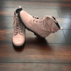 Baby Girl Clothes And Shoes Kids Lace Patent Pink Zip Up Boots Size 4