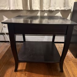 set of side black/brown tables $60 each or both $110