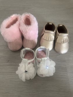 Babygirl Shoes Size 0-3 Months