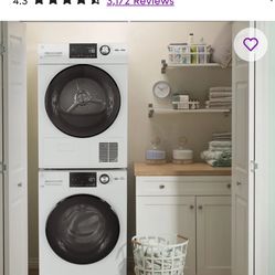 GE Washer & Dryer Ventless 2.4 cu. Ft. Energy Star High Efficiency Front Load Washer with Steam