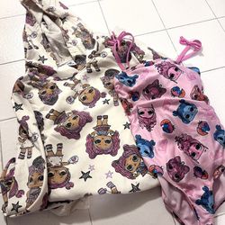 Girls LOL Hooded Sweater And Swimsuit. 4-6