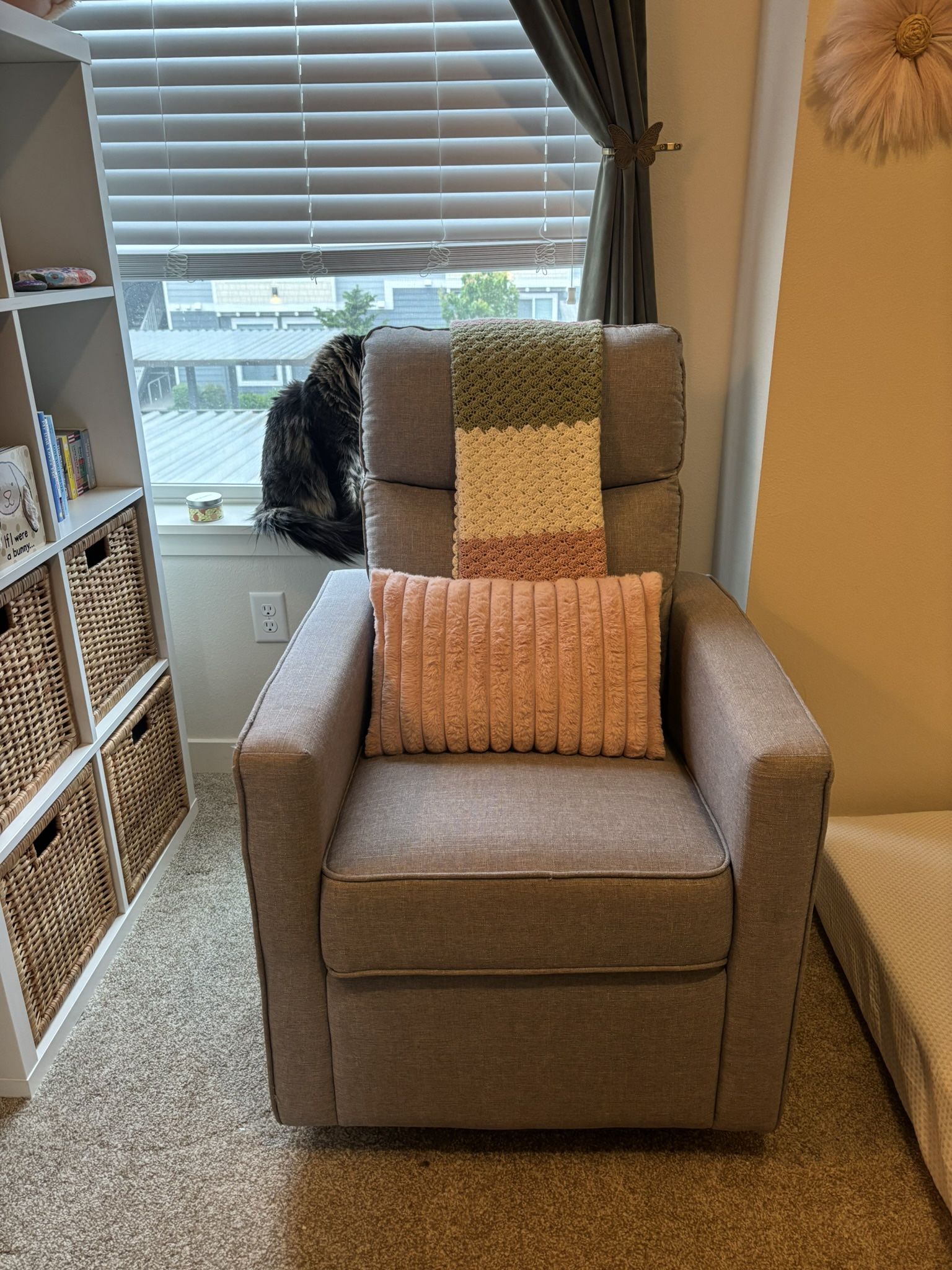 Gray Swivel Glider