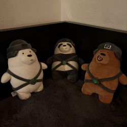 we bare bears laser tag plushies 
