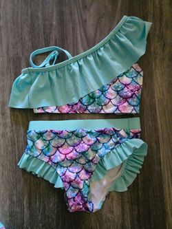 New Girls Rash Guard Two Pieces Swimsuit Long Sleeve  Bathing Suit