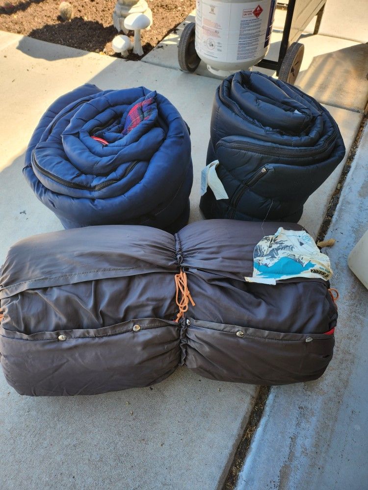 Sleeping Bags, Bag Chairs & Water Jug