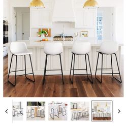 Lue Bona Alexander 26” Bar Stools In White