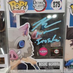 Inosuke Signed Funko Pop Flocked 