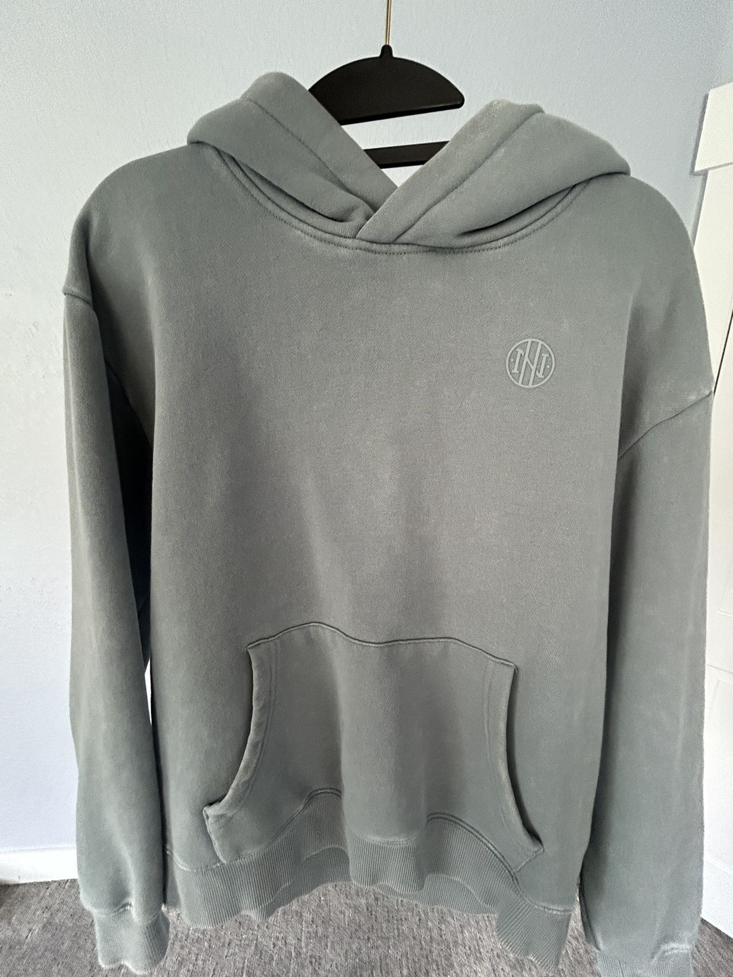 Ninth Hall Hoodie – Light Grey/Blue, Size Medium