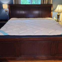 Solid Wood King Bed Frame 