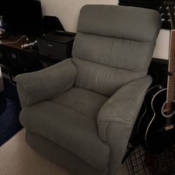 Green/Grey LaZBoy Power Lift Recliner Chair