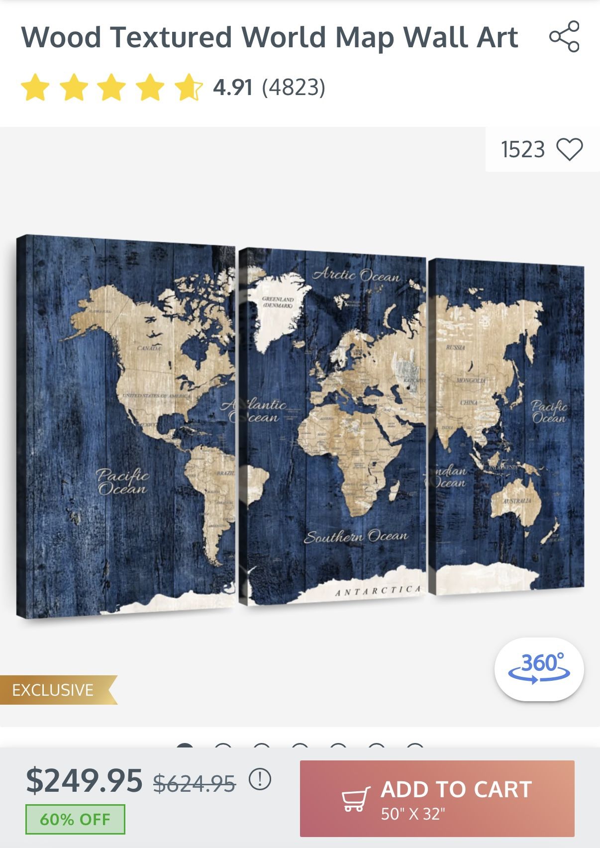 World Map Wall Art