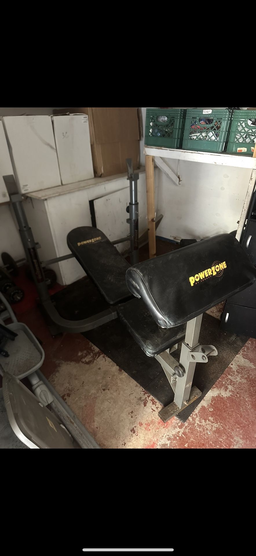 Adjustable Weight Bench With 500 Pounds Of Weights