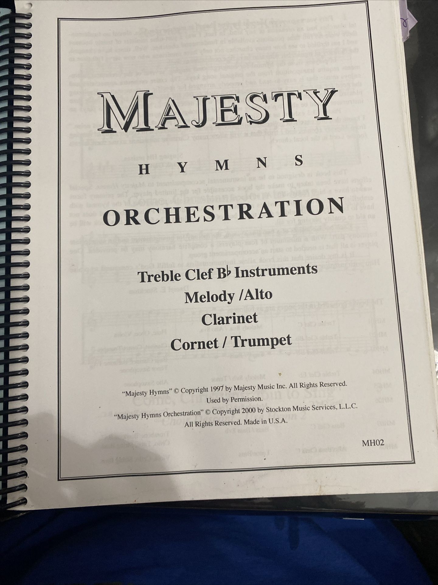 Hymn Book For Bflat Instrument