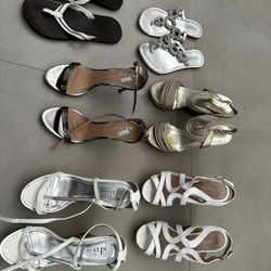 Set Of Six Pair Of Heels And Sandals