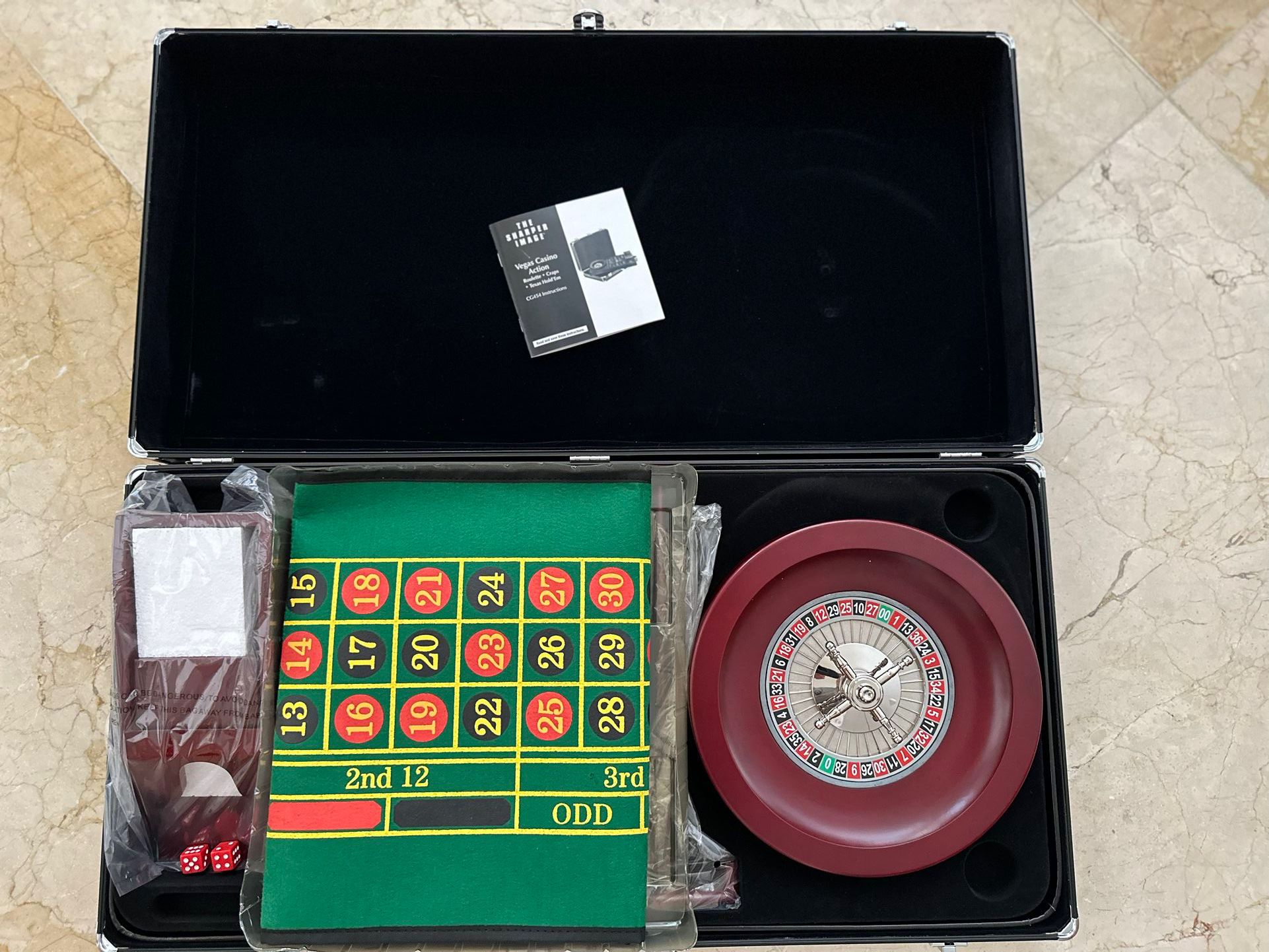 Sharper Image - “Vegas Casino Action” Poker Roulette, Texas Hold 'Em -BRAND NEW