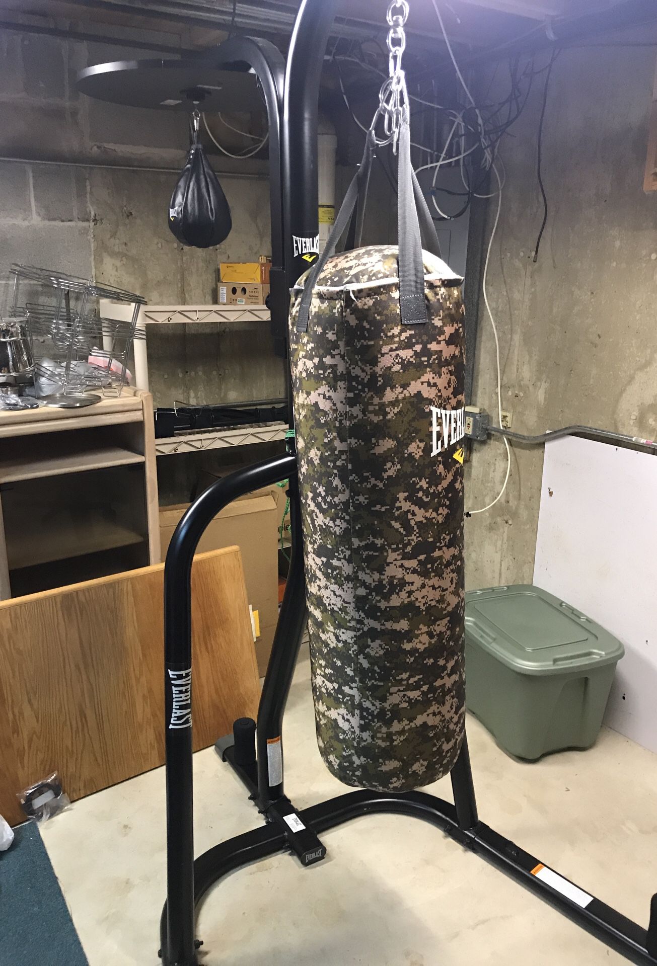 MOVE OUT SALE: Everlast Boxing Bag, Speed Bag, and Stand