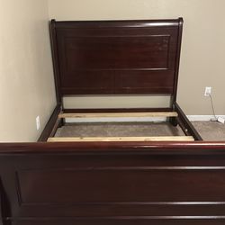 Full bed frame with mattress