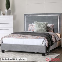 Queen Bed Frame With LED Lights