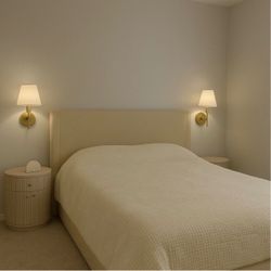 Crate&Barrel Arden Shelter Upholstered Queen Storage Bed
