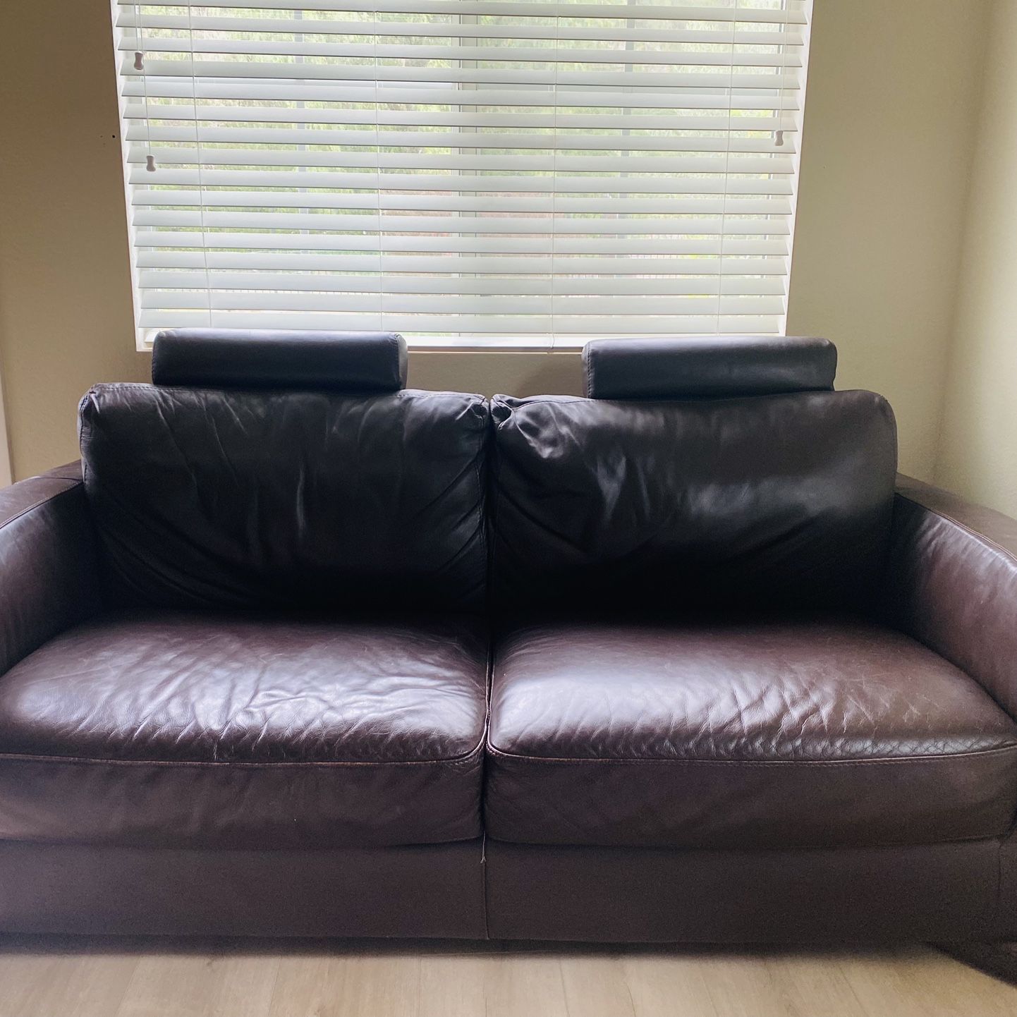 Leather Couch, Arm Chair and Ottoman 