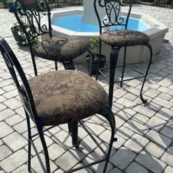 3 High Bar Stools 