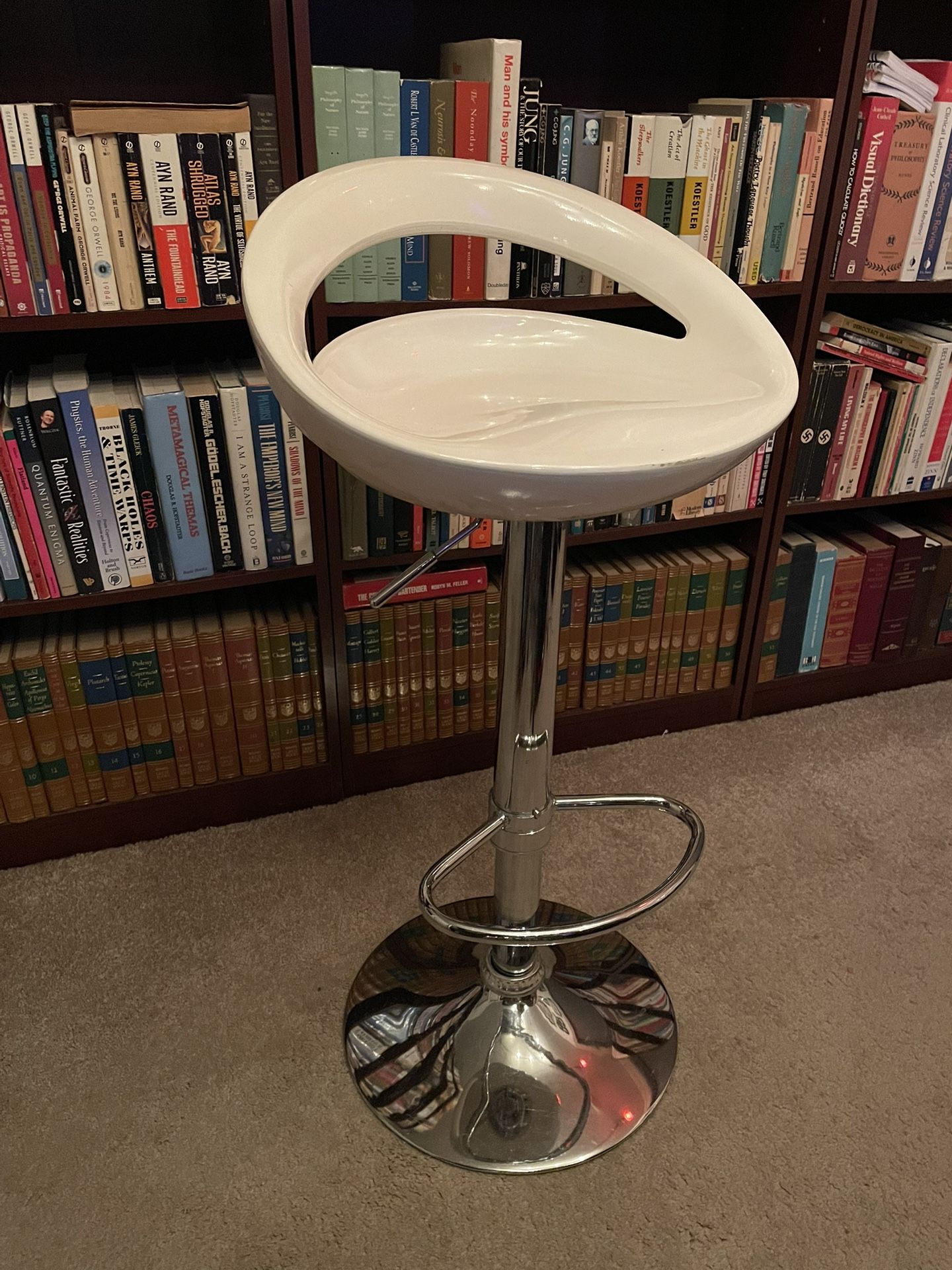 White Retro Bar Stool