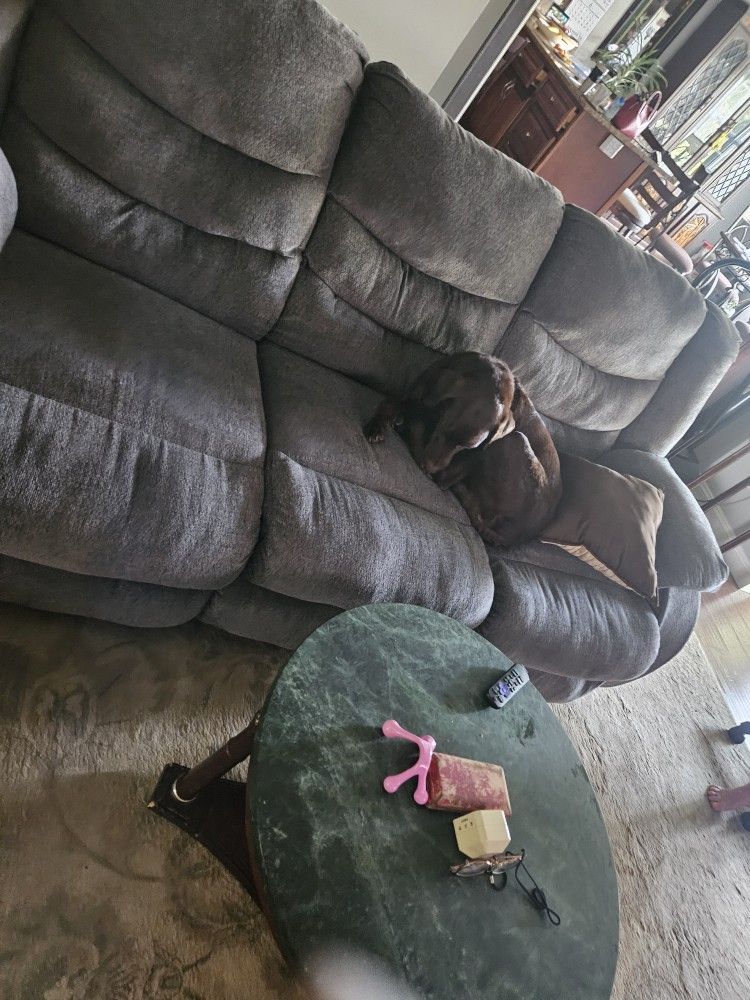 Comfortable Recliner Couch And Marble Table
