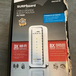 ARRIS Surfboard Docsis 3.0 Cable Modem And AC1600 Dual Band Wi-Fi Router