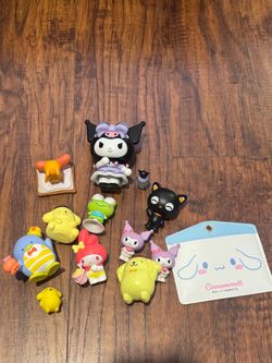 Sanrio Figure Bundle: Kuromi, My Melody, Pompompurin, Cinnamoroll ID holder