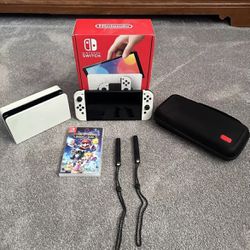  Switch OLED With Screen Protector 64GB Bundle Excellent Condition