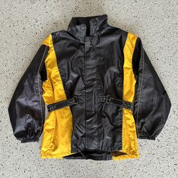 Xelement Motorcycle Rain Gear Nylon Jacket. Long Style. Size Large. Pre Owned.