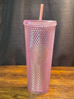 Starbucks Thailand Pink Crystal Bling Tumbler 24oz – Lid Damage