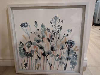Framed Floral Watercolor Art (wall decor)