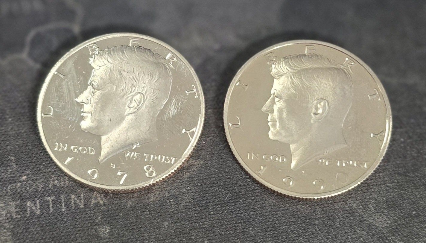 2 Proof Half Dollar Coins